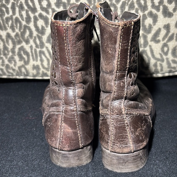 Vintage Levi's Dark Brown Boots Studded Detail lace up baddie boots women’s 7.5 - Picture 6 of 10